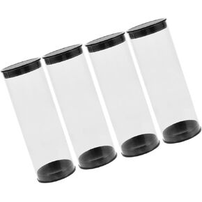 4pcs Box Golf Barrel Suitcase Golfs Ball Holder Golfs Organizers Portable Golfs Case Plastic Golfs Case Plastic Tubes with Caps Golfs Display Holder Anti-Scratch Display Box PVC