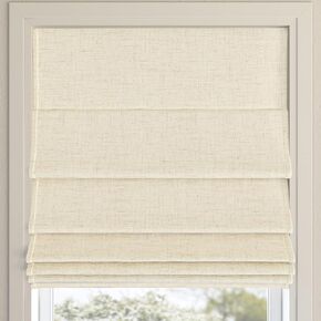 Sun Zero Seraphina Textured 100% Blackout Cordless Roman Shade, 31" x 64", Beige