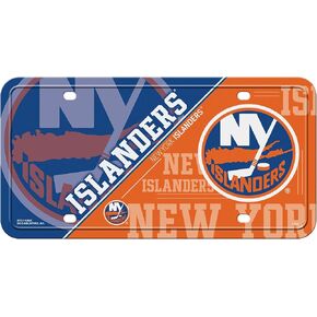 Rico Industries NHL New York Islanders Split Metal Auto Tag 8.5" x 11" - Great for Truck/Car/SUV