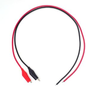 2PCS Alligator Clips with Wires,0.3M/1FT 18AWG Alligator Clamp Test Leads Connector DIY Power Supply Adapter 5V 7A Cable for Electrical Testing,Circuit Connection (Red & Black)