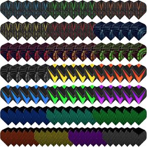 110PCS Dart Flights 22 Sets Durable Standard PET Dart Flights Replacement Feather Tail Wing for Soft Tip Steel Tip Darts