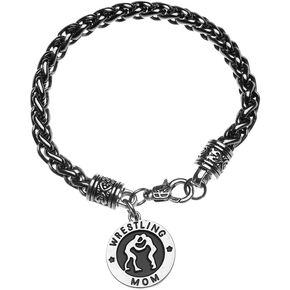 Sportybella Wrestling Mom Charm Bracelet- Women's Wrestling Jewelry - Gifts for Moms
