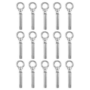 M6 x 70 Expansion Eye Bolts - 15Pack - Good for Concrete Dry Brick Block Walls - 304 Stainless Steel Eye Bolts Fastener - Silver
