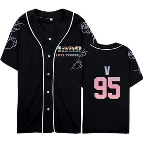 تي شيرت Kpop للبيسبول تحب نفسك قميص Jungkook Suga Jhope Jimin V Rap Monster Jin تي شيرت Merch