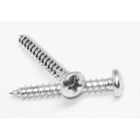 #6 x 1" inch Zinc Pan Head Phillips Sheet Metal Wood Screws (100 Pack) phsms by Fasteners DP