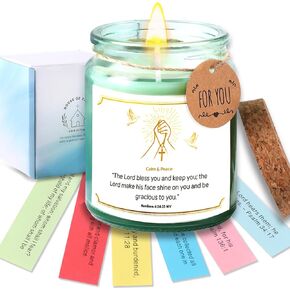 Religious Candles & Bible Verses In A Jar, Read Me When Bible Verses Jar For Christian Gifts | Hope Jar Spiritual Gift For Prayer And Emotional Support | Inspirational Gifts For Women, Men
