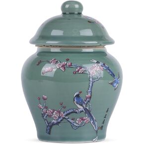 Classic Oriental Mini Ceramic Ginger Jars in Blue and White Porcelain - Decorative Storage Jars with Rich Chinoiserie Cultural Heritage (Design 6)