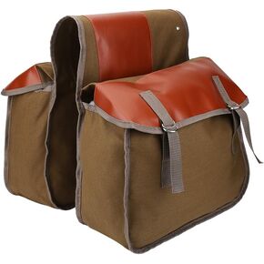 Bike Rear Rack Bag, Bike Tail Pannier Large Capacity Retro Design Saddle Bag Easy Release Rear Shelf Storage Bag Luggage Carrier Riding