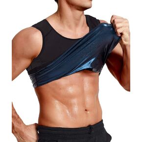 Sauna Sweat Vest Workout Tank Top Waist Trainer for Men Compression Workout Enhancing Vest