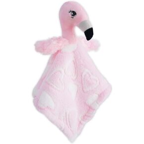 June Garden Cozy Dream Fleece Baby Security Blanket - Infants Nursery Bed Blankets - 15 x 15 inches Lovey - Stuffed Beaver Animal Plush - Biege