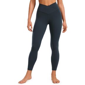 CRZ YOGA Womens Butterluxe Cross Waist Workout Leggings 25" - V Crossover High Waisted Gym Yoga Leggings