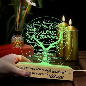 Daddy Birthday Gifts Night Light, to My Daddy Lamp, Fathers Day Birthday Christmas Gifts for Dad Grandpa Grandfather, Lamp with Wooden Base for Men Dad Daddy Grandpa, Gifts Bedroom Décor