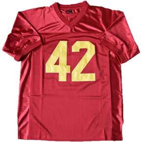 Men's #42 Ricky Football Jersey Red Color Stitched Number and Letters Size S - 3XL