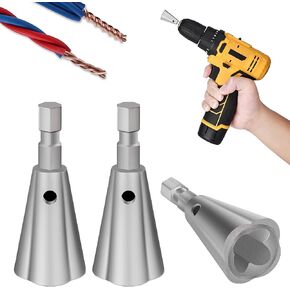 3 Pack Wire Twister Tool for Drill, Upgraded Wire Twisting Tool with 1/4 Inch Shank, Wire Nut Twister and Connector Driver for 8-14 AWG, Compatible with Electrical Power Drill