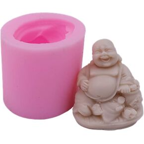 Mini Buddha Head Candle Mold Wax Mould Buddha Silicone Molds for Making Candle Soap Wax Resin Epoxy Aroma Gypsum Decorating Crafts