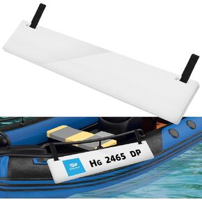 Registration Number Plate for Inflatable Dinghy and Dinghy Boat,Plastic Boat Registration Holder, Boat Numbers and Letters (Pack 1)