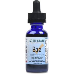 Good State Ionic B12, Men and Women’s Liquid Nano Ionic Dietary Supplement, 1 Ounce Bottle
