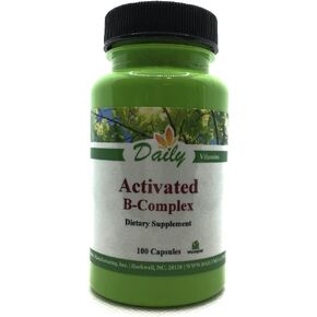 Daily Manufacturing Activated B-Complex (Activated Forms of Multi-B Vitamins) 100 Vegetarian Capsules