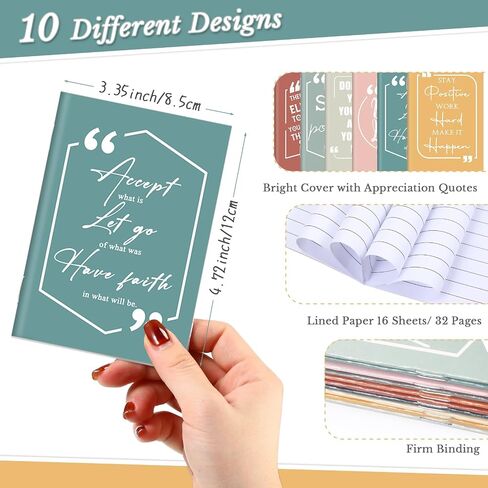 Fulmoon 100 Pcs Inspirational Notepads Pocket Motivational Notebook Mini Notebooks Small Lined Inspiring Journals Stocking Stuffers for Class Students Nurses Employees Team Gifts (Brown) in Saudi Arabia