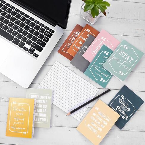 Fulmoon 100 Pcs Inspirational Notepads Pocket Motivational Notebook Mini Notebooks Small Lined Inspiring Journals Stocking Stuffers for Class Students Nurses Employees Team Gifts (Brown) in Saudi Arabia