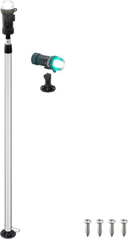 Boat Navigation Lights,Boat Lights Bow and Stern,White Anchor Light,Telescoping 30-52.4 Inches,3AAA Battery, for Kayak,Small Boats in Saudi Arabia