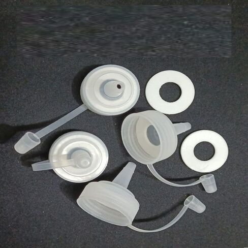 12 عبوة من أغطية زجاجات الضغط البديلة البلاستيكية 38 مم/410 غطاء زجاجة صلصة واسع الفم مع غطاء طرف مضاد للفقد لصلصات الكاتشب والبهارات والشراب 8/12/16 أونصة موزعات زجاجات رش in Kuwait