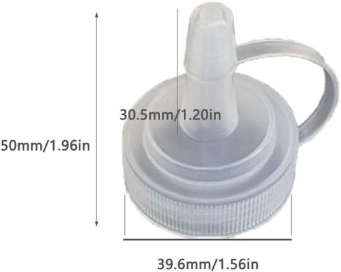 12 عبوة من أغطية زجاجات الضغط البديلة البلاستيكية 38 مم/410 غطاء زجاجة صلصة واسع الفم مع غطاء طرف مضاد للفقد لصلصات الكاتشب والبهارات والشراب 8/12/16 أونصة موزعات زجاجات رش in Kuwait