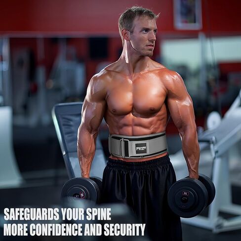 حزام رفع الأثقال من Pixel Panda سريع القفل لكمال الأجسام ورفع الأثقال والتدريب المتقاطع - حزام صالة الألعاب الرياضية 4 بوصة مع مشبك معدني - دعم خلفي لرفع الأثقال قابل للتعديل in Kuwait