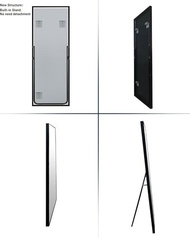 H&A 65"x22" Full Length Mirror Bedroom Floor Mirror Standing or Hanging (Black) in Saudi Arabia