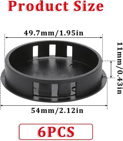 6 Pcs Nylon Plastic Hole Plug Flush Type 2"/50mm Round Hole Plugs for Round Holes Locking Hole Plugs for Cabinet Furniture Door Screw Holes Tube Fastener in Saudi Arabia