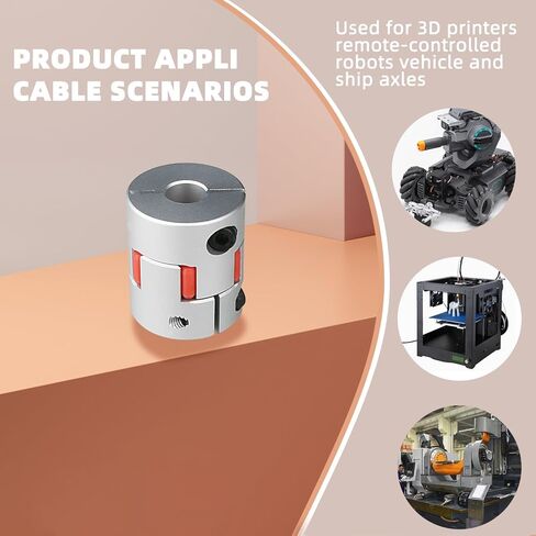 1 pcs 10mm to 14mm Flexible Coupling, 35(L) x 30(D) Flexible Gripper Buffer Block Coupling, Used for 3D Printers, DIY Robots, CNC Machine Tools, Motors and Transmission Shaft Connections in Kuwait