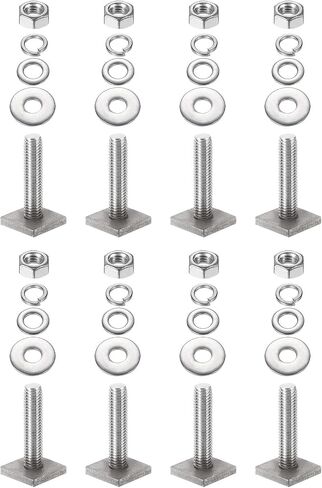 PATIKIL T Slot Bolts M6 x 35mm, 12 Set Square Head T Bolts Roof Rack Stainless Steel T Track Bolts with Nut Washers for Bike Ski Kayak Rack in Saudi Arabia
