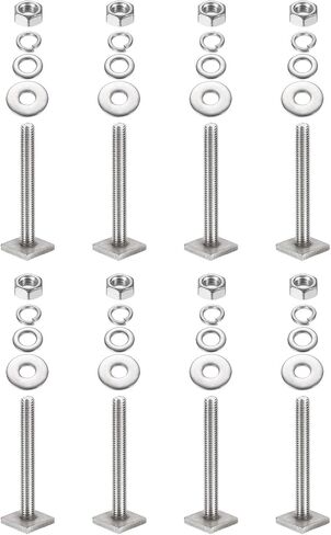 PATIKIL T Slot Bolts M6 x 35mm, 12 Set Square Head T Bolts Roof Rack Stainless Steel T Track Bolts with Nut Washers for Bike Ski Kayak Rack in Saudi Arabia