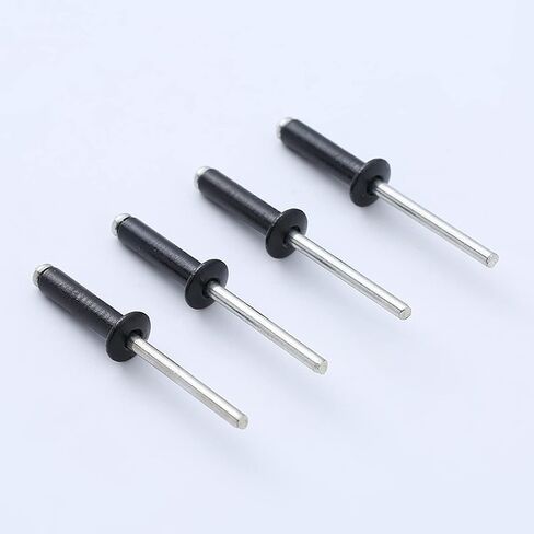 520Pcs Black Pop Rivets Assortment Kit 8 Sizes 1/8" 5/32" 3/16" Aluminum Rivets Assorted Blind Rivets with Case for Metal, Marine Boat, Automotive, Railway in Saudi Arabia