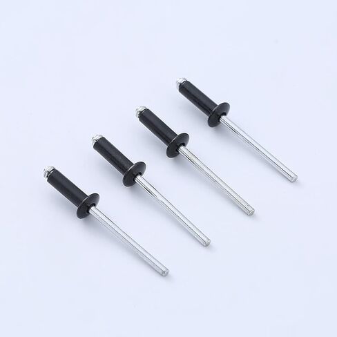 520Pcs Black Pop Rivets Assortment Kit 8 Sizes 1/8" 5/32" 3/16" Aluminum Rivets Assorted Blind Rivets with Case for Metal, Marine Boat, Automotive, Railway in Saudi Arabia