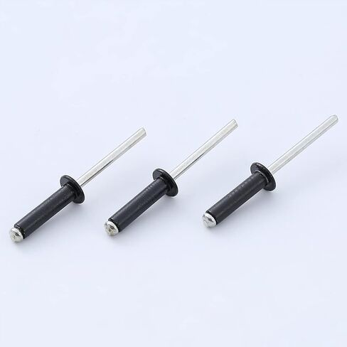 520Pcs Black Pop Rivets Assortment Kit 8 Sizes 1/8" 5/32" 3/16" Aluminum Rivets Assorted Blind Rivets with Case for Metal, Marine Boat, Automotive, Railway in Saudi Arabia