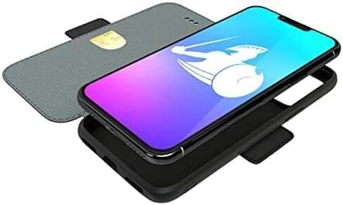 DefenderShield EMF Protection & 5G Anti Radiation iPhone 15 Pro Max Case - RFID Blocking EMF Shield Detachable Wallet Case with Magnetic Closure Purple in Saudi Arabia