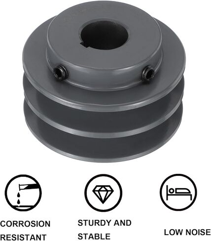 uxcell 2AK30-7/8 V-Belt Sheave 7/8"Bore 3.05"OD Double Groove Web Sheave Bored-to-Size Sheave, Cast Iron, Belt Section for 4L or A Belt in Saudi Arabia