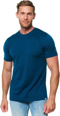 Merino.tech Merino Wool T-Shirt Mens - 100% Organic Merino Wool Undershirt Lightweight Base Layer (Bordo, Small) in Kuwait