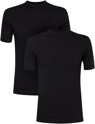 تي شيرت Merino.tech من صوف ميرينو للرجال - قميص داخلي من صوف ميرينو عضوي 100% بطبقة أساسية خفيفة الوزن (بوردو، صغير) in Saudi Arabia