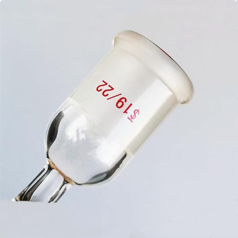Glass Straight Inlet Adapter with 19/22 Outer Glass Joint Hose Connection Lab Glassware in Kuwait