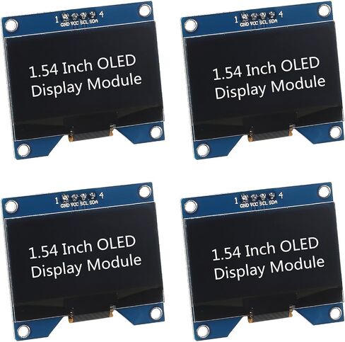 2pcs 1.54 Inch OLED I2C IIC Display Module, 128x64 Pixel SSD1309 Driver Self-Luminous OLED Screen Board for Arduino Raspberry Pi, Come with Storage Box (Blue) in Saudi Arabia