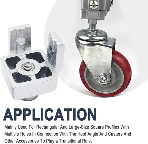 2pcs 8mm Diameter 4040 Series Aluminum Extrusion Profile Foot End Connector,Aluminum Profile End Corner Fixing Bracket, Silver in Kuwait