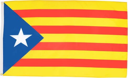 AZ FLAG - Community Of Madrid Flag - 3x5 Ft - 100D Polyester Spanish Region Of Comunidad De Madrid Banner with Two Metal Grommets - Fade Resistant - Vivid Colors - 3' x 5' Feet - 150x90 Cm in Saudi Arabia