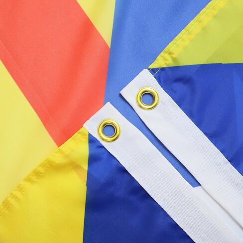 AZ FLAG - Community Of Madrid Flag - 3x5 Ft - 100D Polyester Spanish Region Of Comunidad De Madrid Banner with Two Metal Grommets - Fade Resistant - Vivid Colors - 3' x 5' Feet - 150x90 Cm in Saudi Arabia