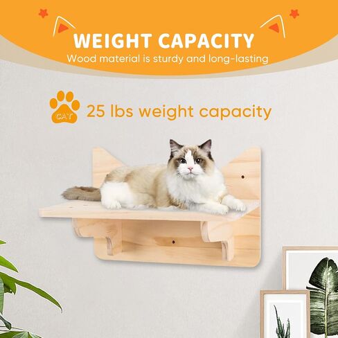 Cat Shelves for Wall, Cat Climbing Shelves Wall Mounted Cat Furniture Set, Cat Wall Shelf with 1 Cat Wall House, 1 Bridge Ladder, 3 Cat Scratching Post and 5 Steps in Saudi Arabia