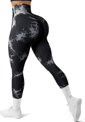 JGS1996 Tie Dye Hidden Scrunch Leggings for Women Tummy Control Butt Lifting Yoga Pants High Waist Compression Workout Tight in Saudi Arabia