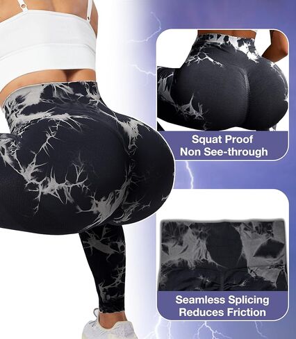 JGS1996 Tie Dye Hidden Scrunch Leggings for Women Tummy Control Butt Lifting Yoga Pants High Waist Compression Workout Tight in Saudi Arabia