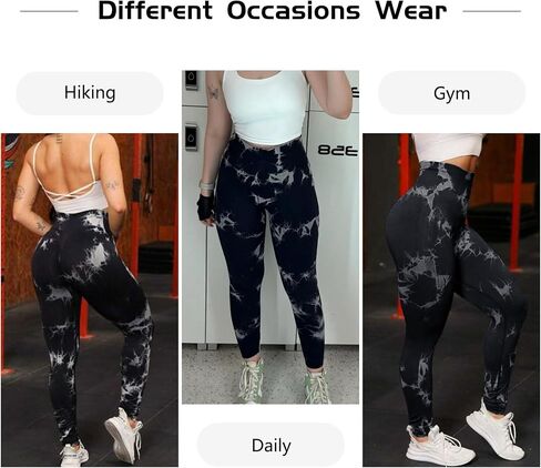 JGS1996 Tie Dye Hidden Scrunch Leggings for Women Tummy Control Butt Lifting Yoga Pants High Waist Compression Workout Tight in Saudi Arabia