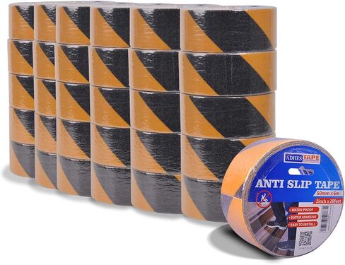 ADHES Anti Slip Tape, 4 inch x 20 feet Non Skid Tape, Best 80 Grit Friction Tape Waterproof Non Slip Tape Traction Tape Black Grip Tape for Stairs, Steps and Ramps, Indoor & Outdoor Use in Saudi Arabia